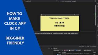 🕐 How to Make a Simple Clock App in C# Windows Forms | Beginner Tutorial