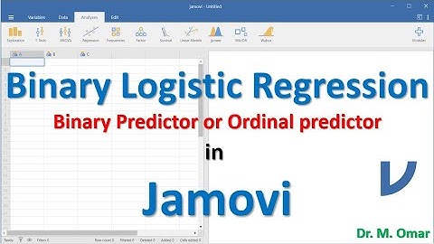 Binary logistic regression with binary or ordinal predictor in JAMOVI
