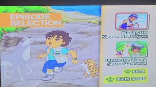 go diego go rainforest Fiesta 2009 dvd menu walk-through