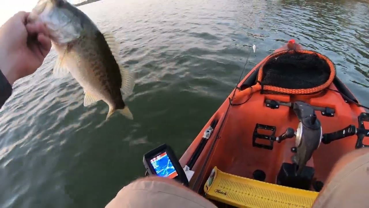 Kayak bass fishing Lake Graham/Eddleman