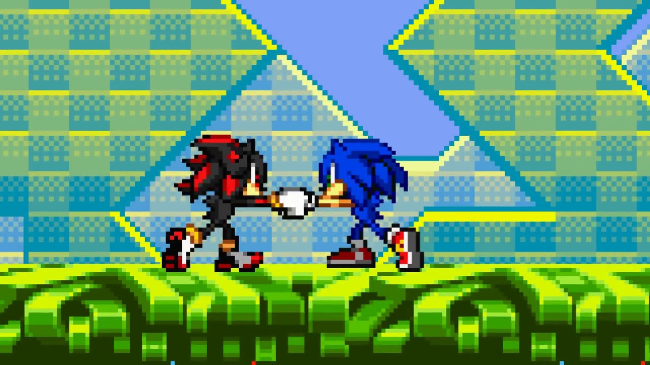 Sonic Vs Shadow Sprite Animation перезалив Youtube