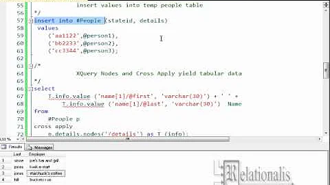 SQL Server XML Data Type and Relational Data