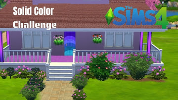 SOLID COLOR CHALLENGE// THE SIMS 4: SPEED BUILD