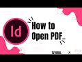 How to open PDF in InDesign