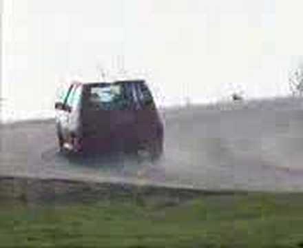 Reanult 5 GT turbo on the edge at Harewood