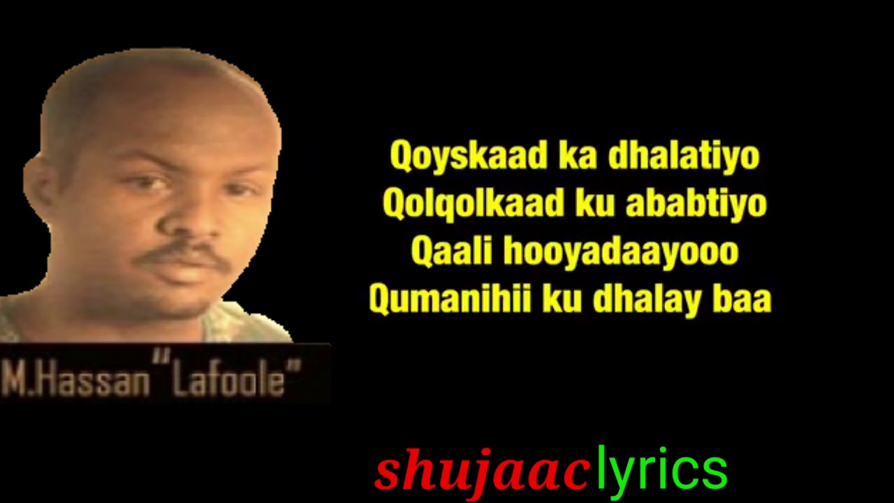 Heestii qalbi lula codkii al fanan m.hassan lafoole