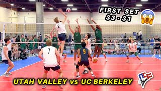 First Set 33 - 31 Nail Biter!! : Utah Valley vs UC Berkeley (NCVF 2025)