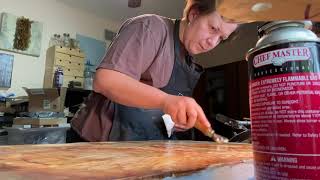 Working with paper and encaustic