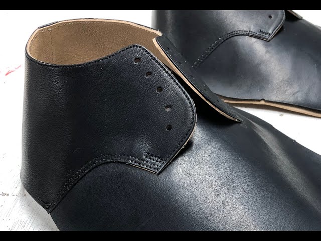 No.010 Shoe making upper making 2/2 手工皮鞋的製作 - YouTube