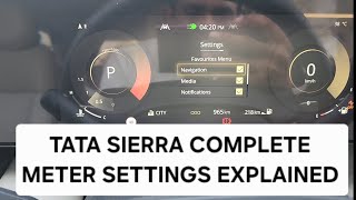 TATA SIERRA METER CLUSTER SETTINGS. Tata sierra Instrument cluster settings and explanation.