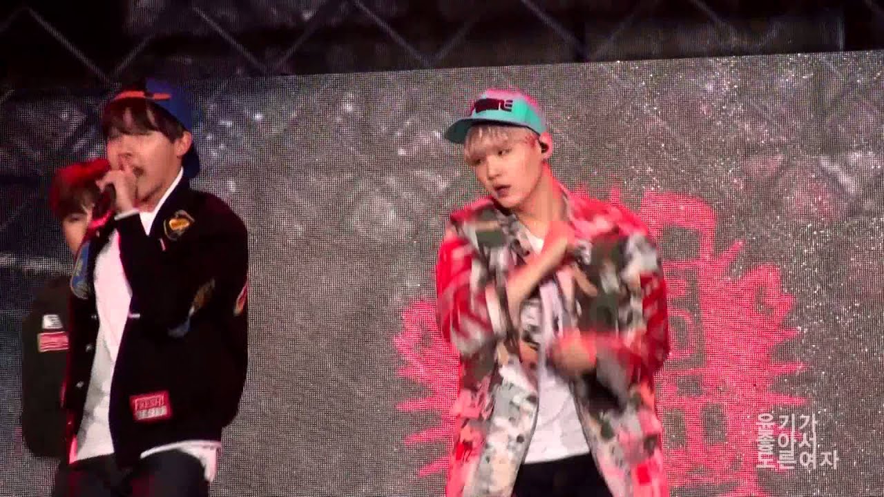 151031 아시아 드림콘서트 방탄소년단(BTS) 흥탄소년단(Boyz with Fun) and 쩔어(Dope) 슈가(SUGA) focus