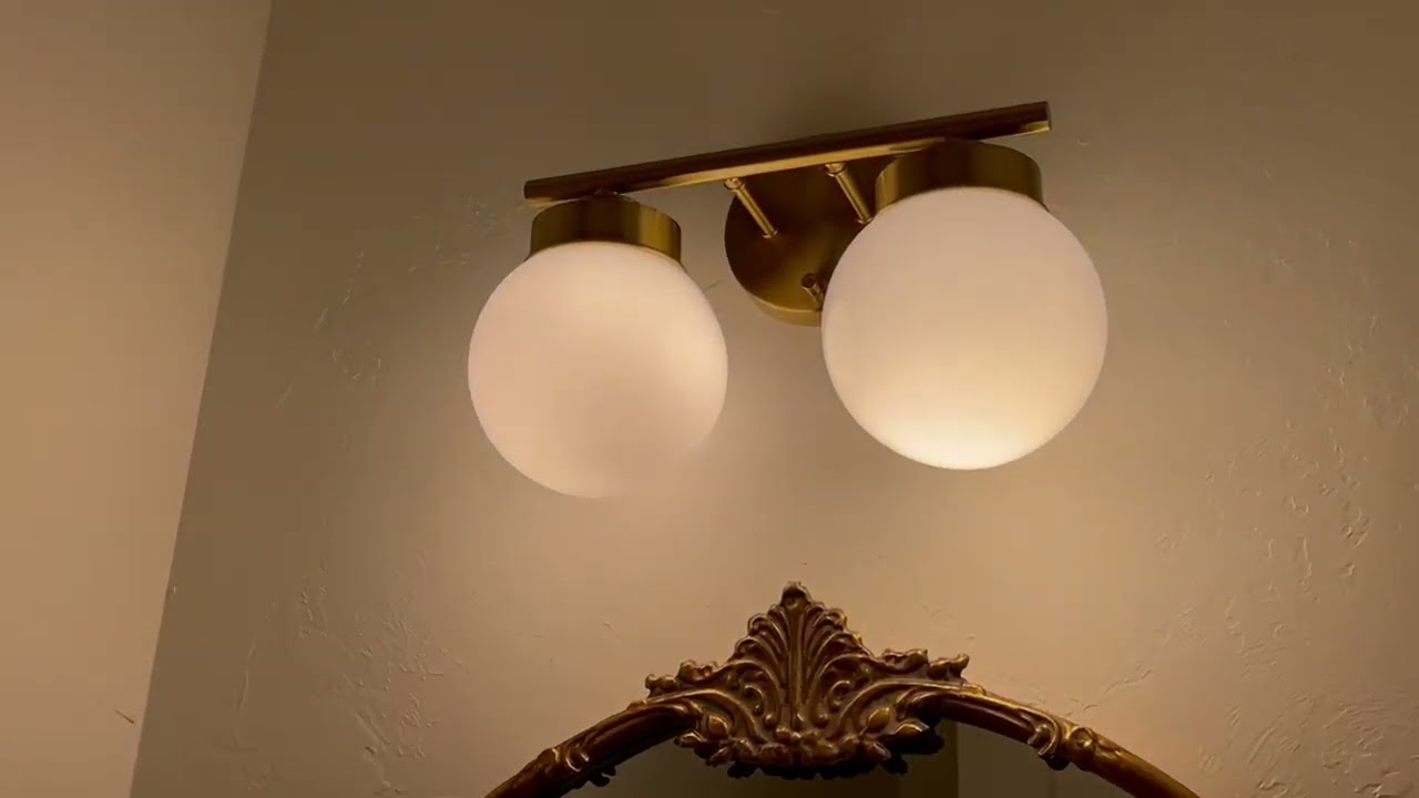 Gold Bathroom Light Fixtures, LMS 2 Light Globe Bathroom Vanity Light Fixtures Review, Lovely bathro