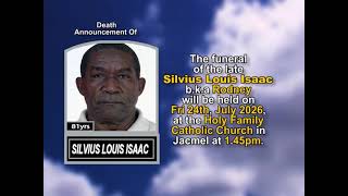 Silvius Louis Isaac ~ Short Obituary
