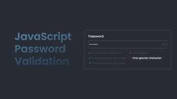 Password Validation using HTML, CSS & JS
