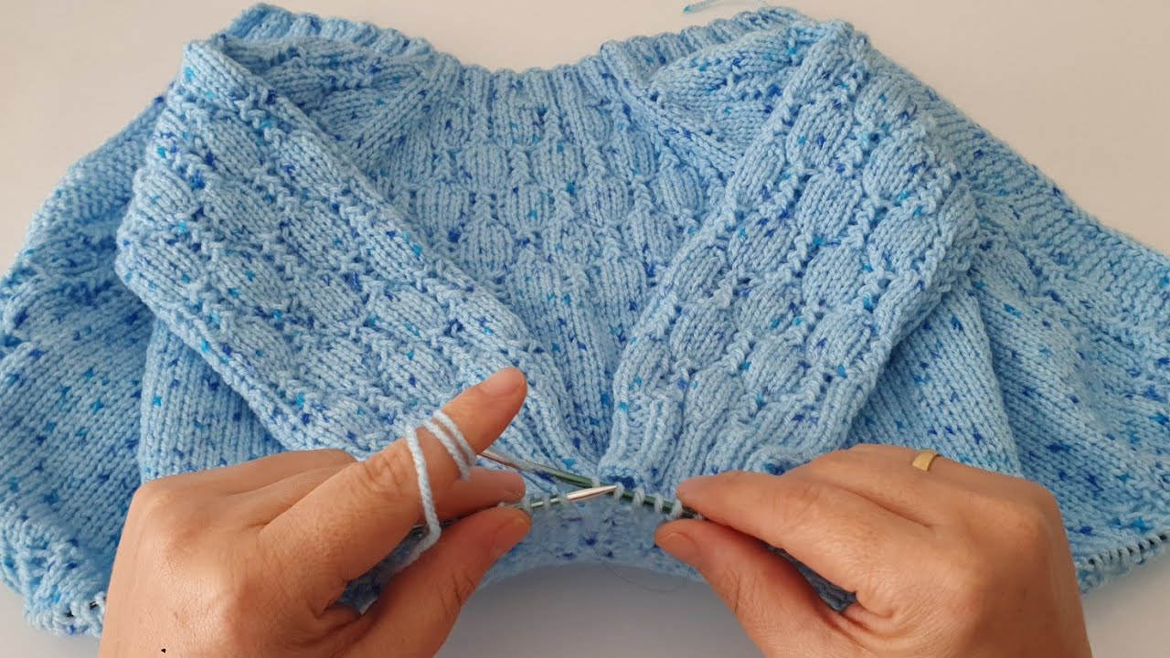 2 yaş bebek hırkası modeli 🌸 Yakadan Başlamalı bebek hırkası 🌸 kolay bebek hırka kazak modeli