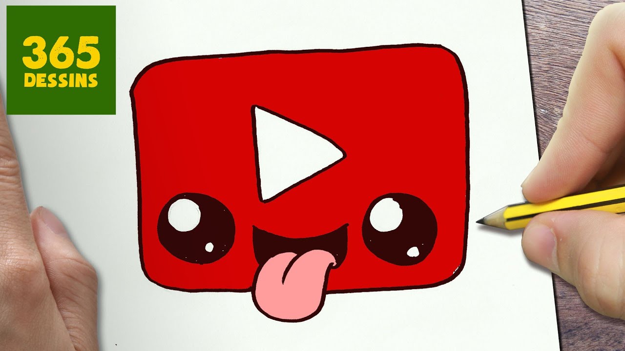 Comment Dessiner Logo Youtube Kawaii étape Par étape Dessins Kawaii Facile