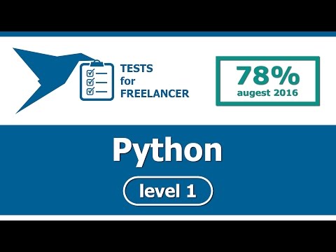 Freelancer - Python - level 1 - test (78%)