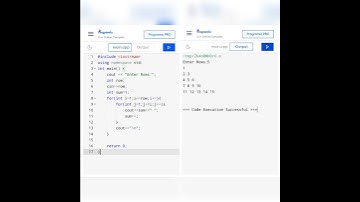 Number pattern in C++, PHP, Java and Python