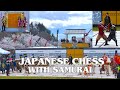 Japanese human chess under cherry blossoms  tendo ningen shogi
