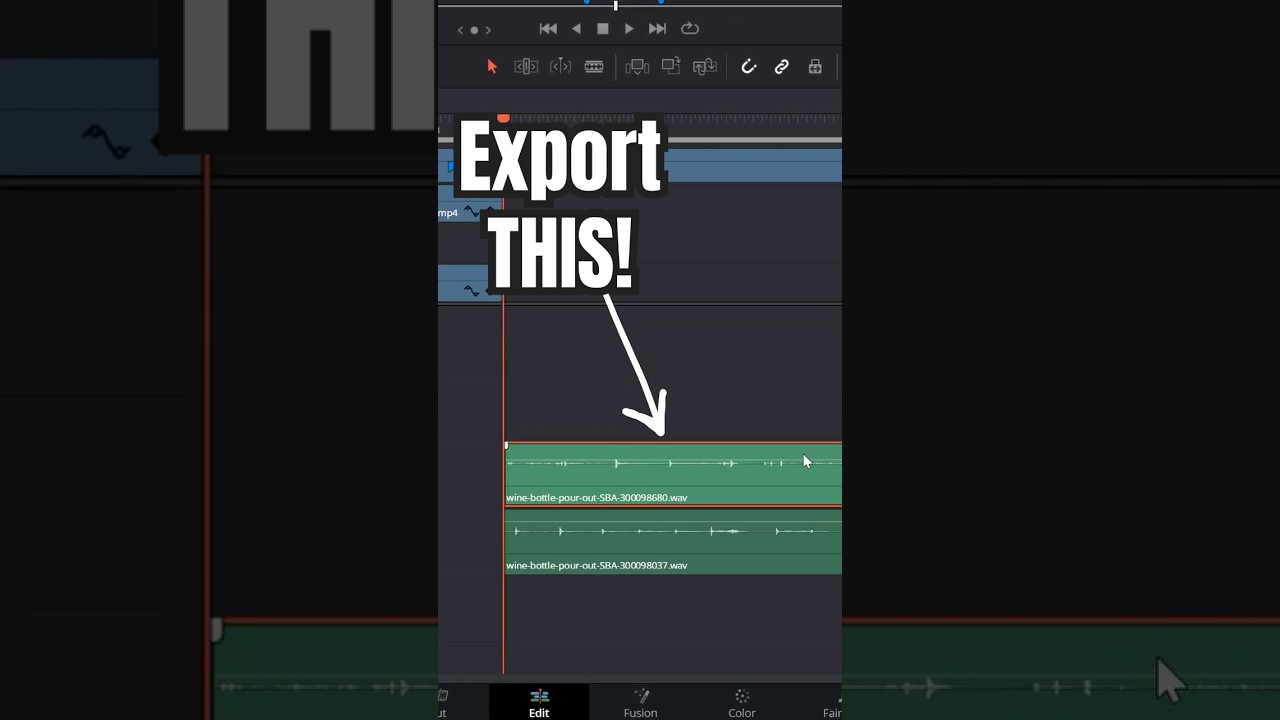 Quickly Export a Single Audio Clip - DaVinci Resolve