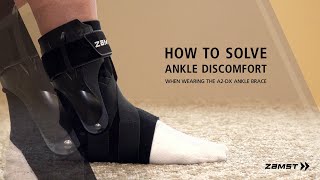 How To Solve Ankle Discomfort When Wearing The A2-Dx Ankle Brace Using Soft Spacers