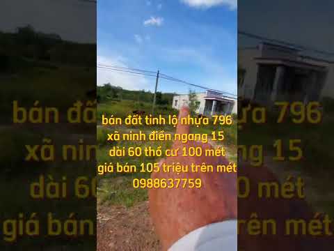 Video bán đất 15 x60 thổ cư 100 mét giá 105 triệu trên mét... - youtube