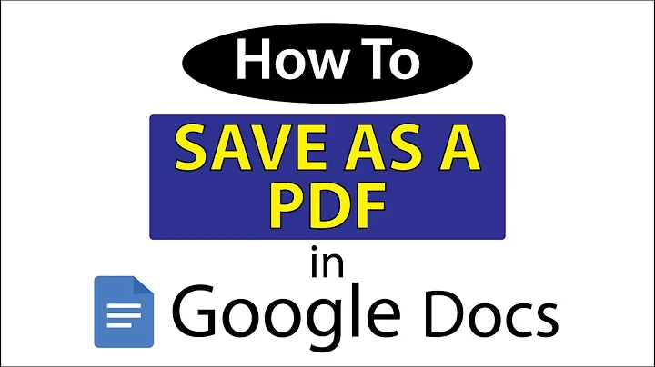 How To Convert Google Docs To A PDF | PC | 👍