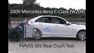 2008-2014 Mercedes-Benz C-Class Sedan (W204) FMVSS 301 Rear Crash Test (50 Mph)