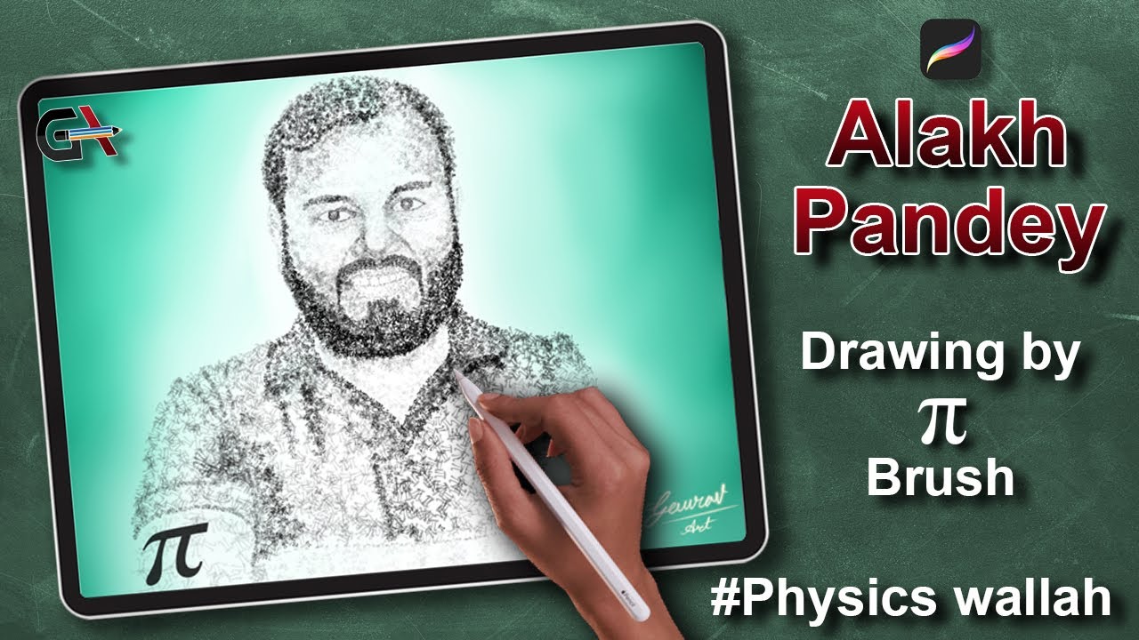 Alakh Pandey Sir || Physics Wallah || Sketch by Pi (π) Brush ||