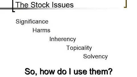 Policy Debate Stock Issues
