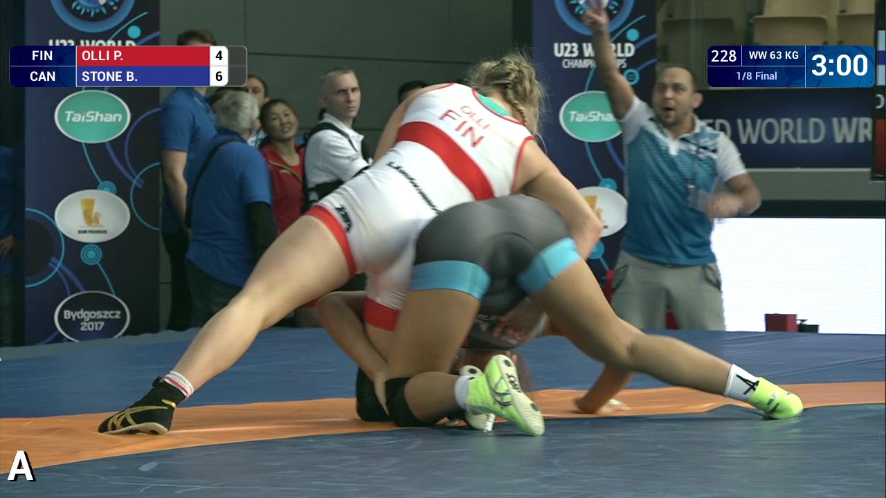 1/8 WW - 63 kg: B. STONE (CAN) df. P. OLLI (FIN) by VPO1, 10-7