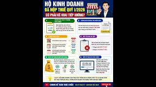 Hộ Kinh Doanh Doanh Thu Dưới 1 Tỷ Đã Nộp Thuế Quý I/2026 Có Phải Kê Khai Tiếp Không