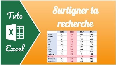 Comment surligner le résultat cherché dans un tableau avec un format automatique