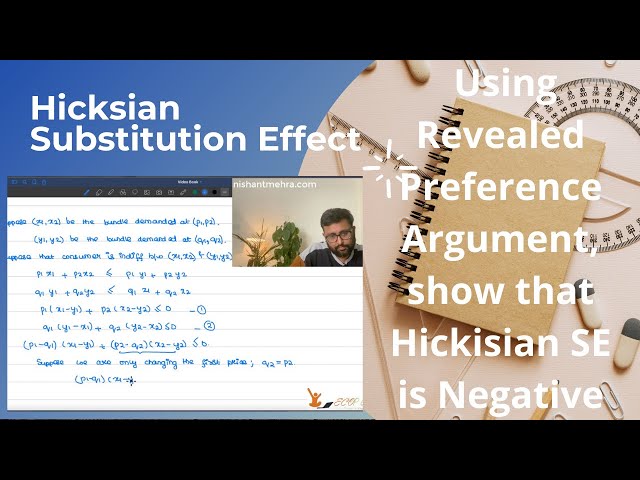 Hicksian Substitution Effect| Non Positive Nature of Hicksian Substitution Effect | 23 |