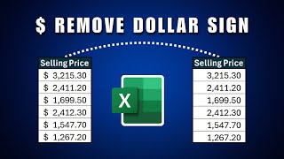 How To Remove Dollar Signs In Excel 2026