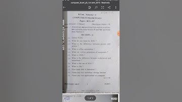 B.Com Computer Fundamentals 2015 1st Semester Question Paper