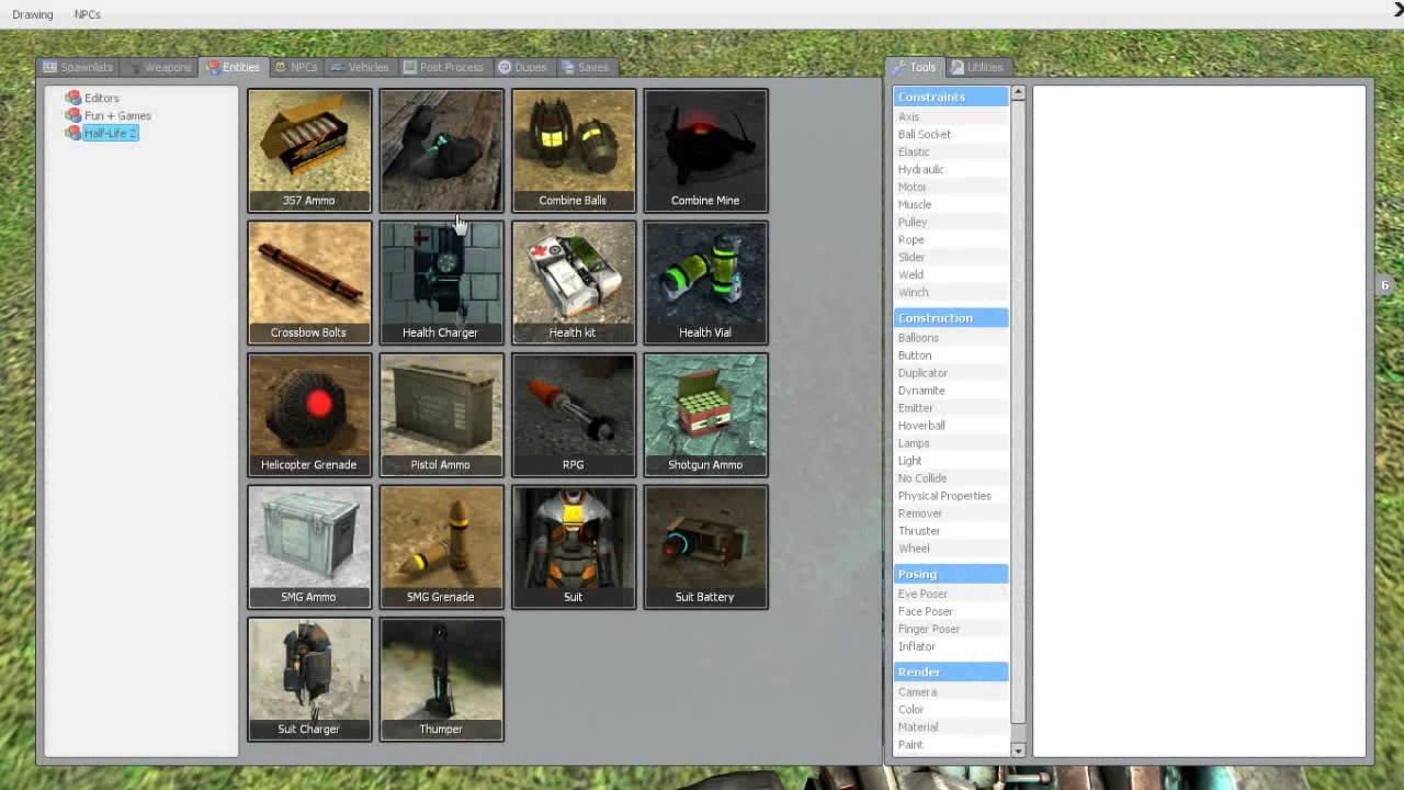 Gmod Inventory Menu GMBR - Garry's Mod controles e menus (tools não foram comentados ...