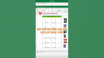 Cách chèn ảnh hàng loạt vào Excel chỉ trong 1 nốt nhạc #reels #excel #tinhocvanphong #daotaotinhoc