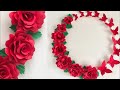 PAPER ROSE WALL HANGING | PAPER FLOWER WALL HANGING | PAPER ROSE WALL CRAFT