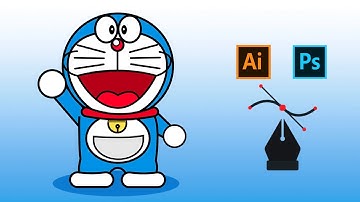 How to Draw Doraemon Cartoon Vector in Illustrator | Beginner Friendly