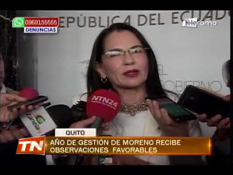 Año de gestión de Moreno recibe observaciones favorables