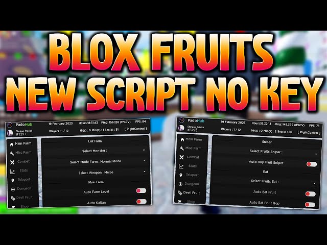 Blox Fruits  SCRIPT PadoHub No Key — Roblox Scripts