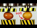 HYDRAULIC PRESS VS EGG, HARD AND SOFT SURFACE