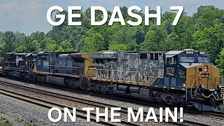 RARE GE C30-7 is Hauled By CSX 1776 and 552 (YN2) on M418-11 Thru Franconia/Springfield, VA