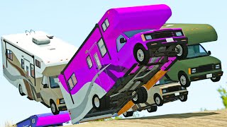The Worlds BIGGEST RV Demolition Derby! 14 Person Destruction! - BeamNG MULTIPLAYER RV Racing