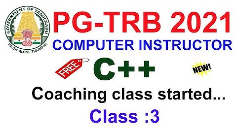 TRB  Computer Instructor C++ Coaching class 3| C++ Notes  | VIBRANT ONLINE ACADEMY