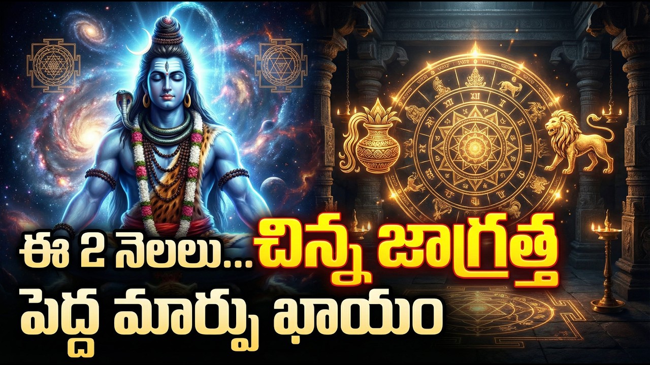 కుంభ & సింహ రాశి | ఈ 2 నెలలు మీ సహనానికి పరీక్ష!  ఈ చిన్న జాగ్రత్త పెద్ద మార్పు తెస్తుంది