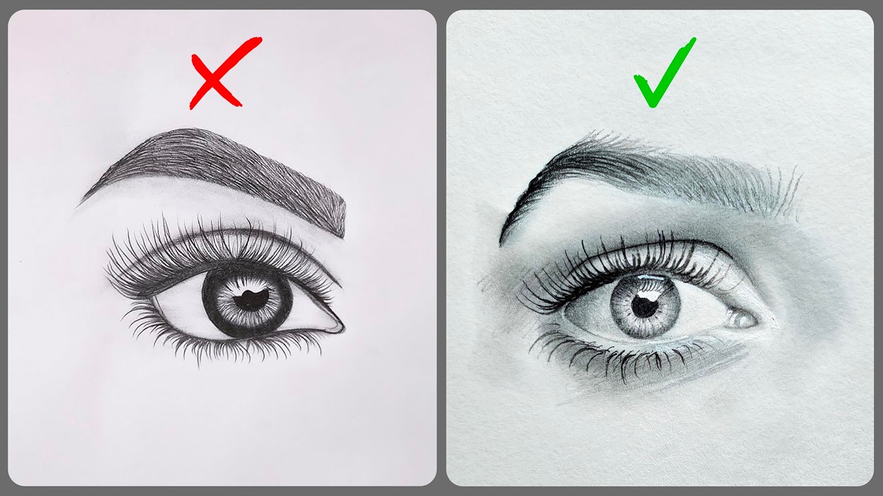 How to Draw a Realistic Eye | Time-Lapse Drawing Tutorial - YouTube