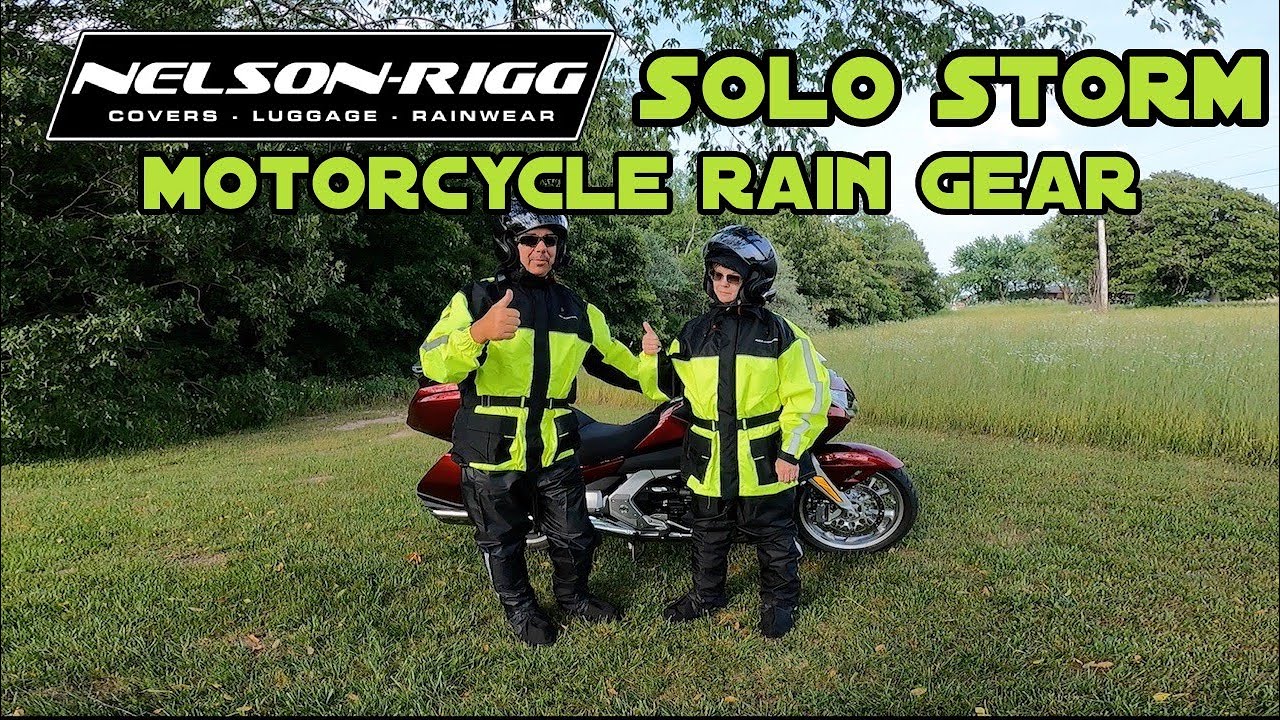 Nelson Rigg Solo Storm Motorcycle Rain Gear Jacket Pants Boot Covers YouTube