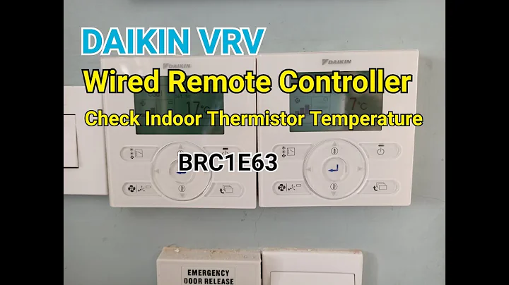 Daikin | How to check indoor thermistor reading (BRC1E63)